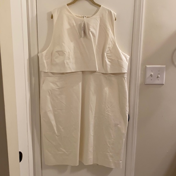 J. Crew Dresses & Skirts - J. Crew Cream Sleeveless Layered Sheath Dress